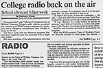 College Radio Back On The Air