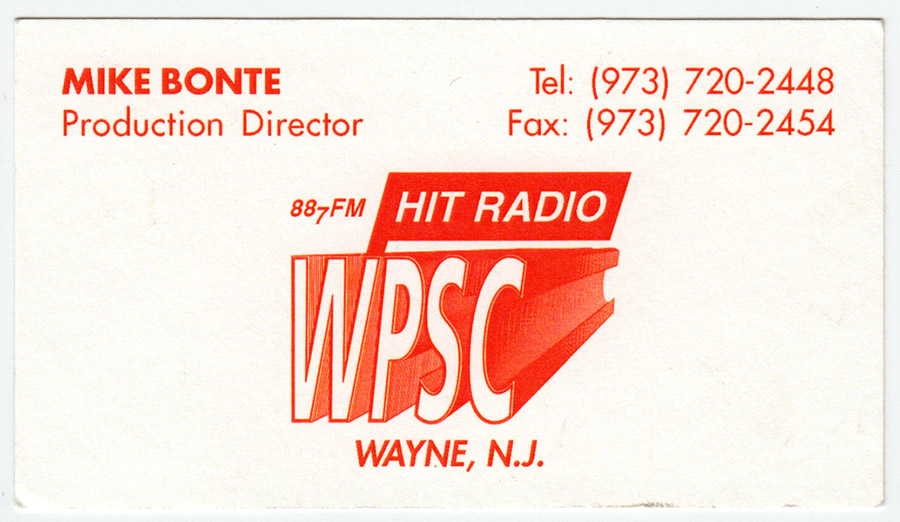 Business Card - Mike Bonte, Production Director