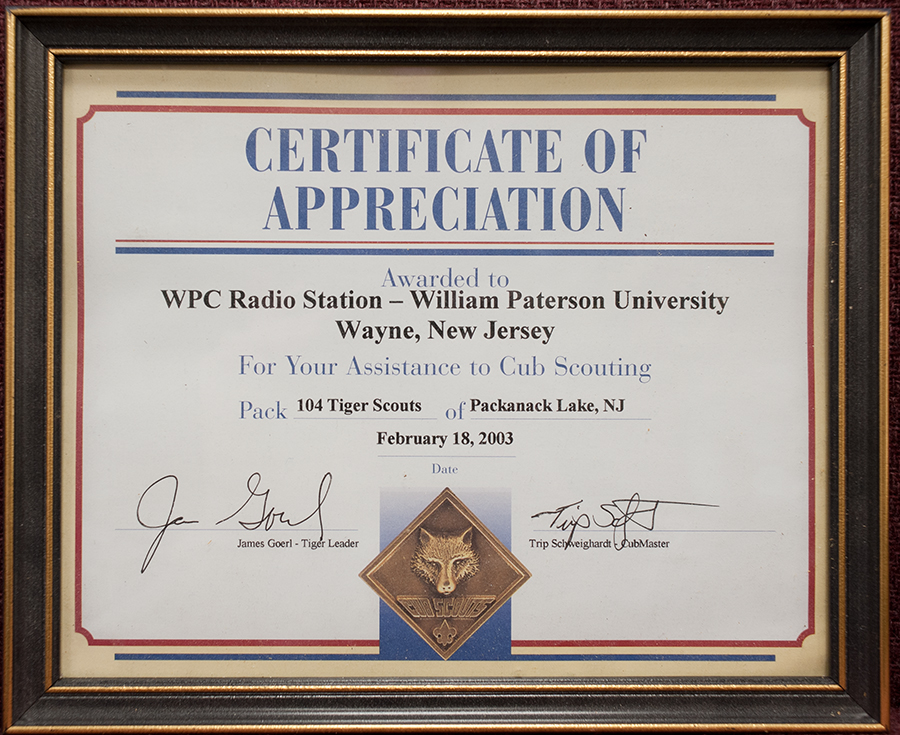 Tiger Scouts Certificate Of Appreciation